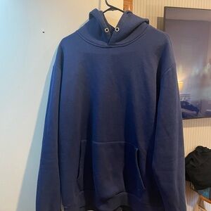 Forever 21 Navy Pullover Hooded Sweatshirt Size Xl